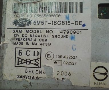 How to find ford stereo serial number #10