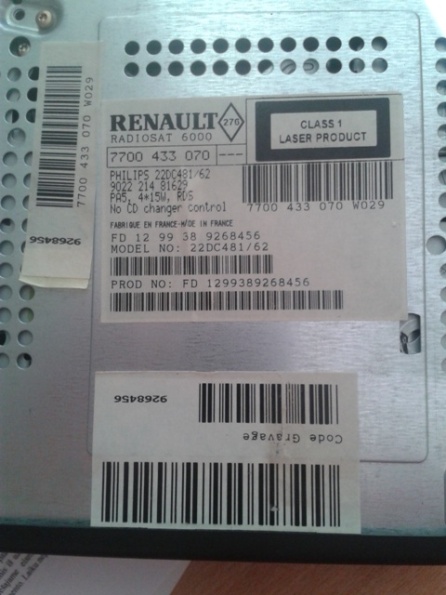 Renault Radio Codes - Radio Code King