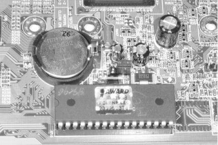 Replaceable/upgradeable socket-mounted Award BIOS chip