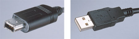 I.LINK and USB connectors