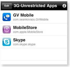 Use 3G or Wi-Fi with 3G Unrestricted