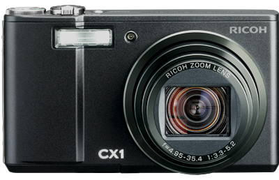 Ricoh CX1 Digital Camera - Front in Black