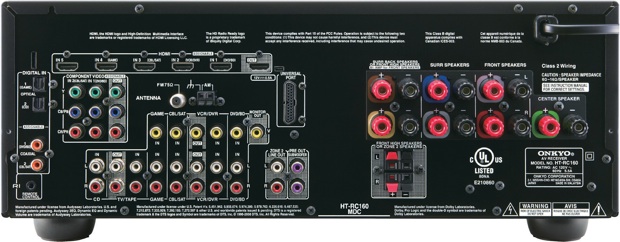 Onkyo HT-RC160 A/V Receiver - Back