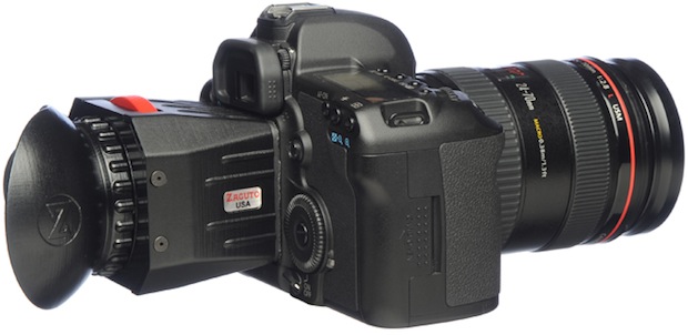 Zacuto Z-Finder V2 DSLR Optical Viewfinder on Camera