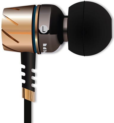 Monster Turbine Pro In-Ear Headphones - Side View in Gold