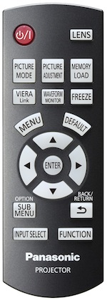 Panasonic PT-AE4000U Remote Control