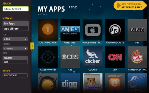 Boxee Screenshot My Apps