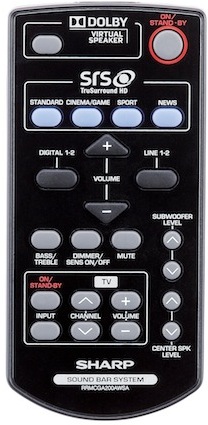 Sharp HT-SB500 SoundBar Remote Control