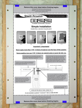 Stealth Acoustics B22 Invisible Subwoofer - Front