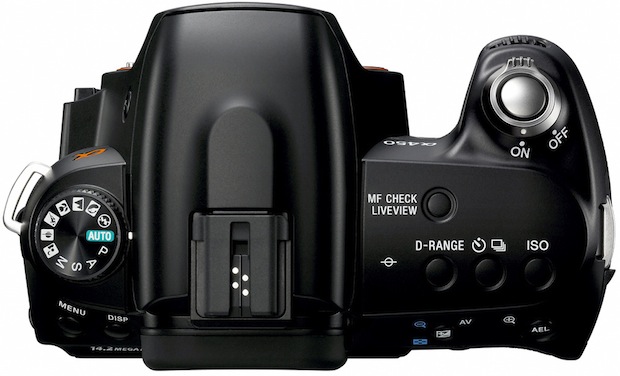 Sony DSLR-A450 Digital Camera - Top