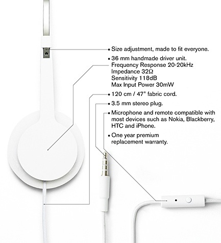 Urbanears Tanto Headphones Specifications