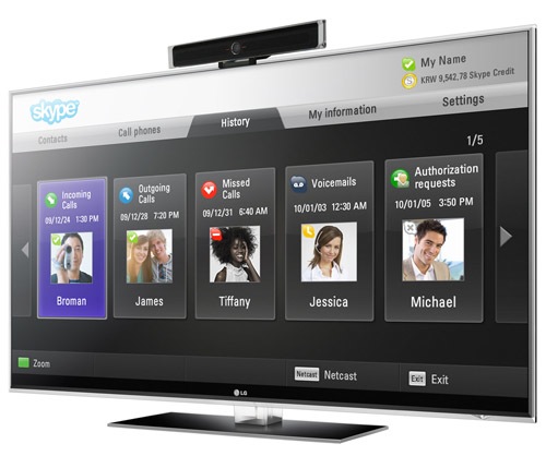 Skype on LG TV Screen