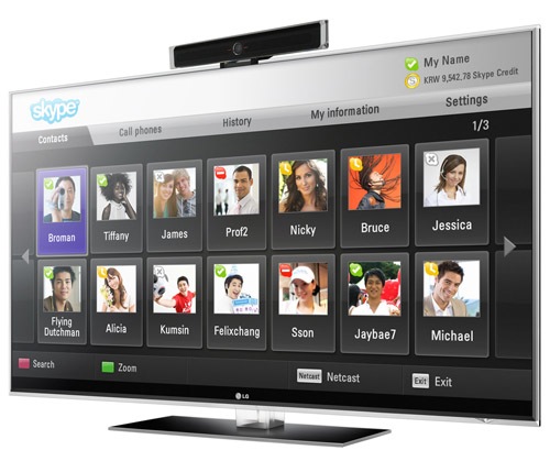 Skype on LG TV Screen