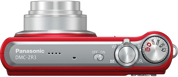 Panasonic DMC-ZR3 LUMIX Digital Camera - Top