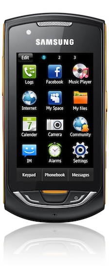 Samsung Monte S5620 Smartphone - front