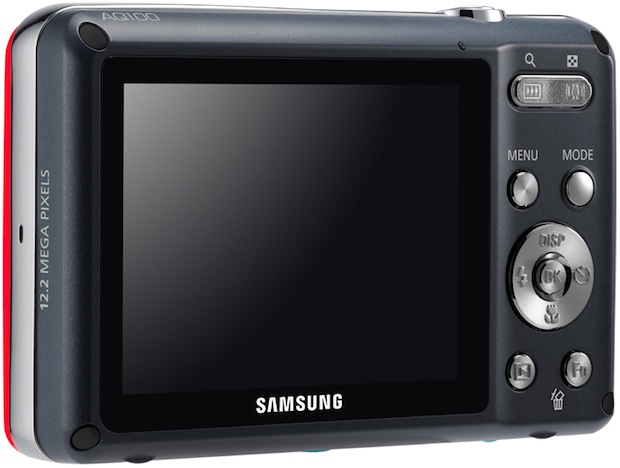 Samsung AQ100 Waterproof Digital Camera - Back