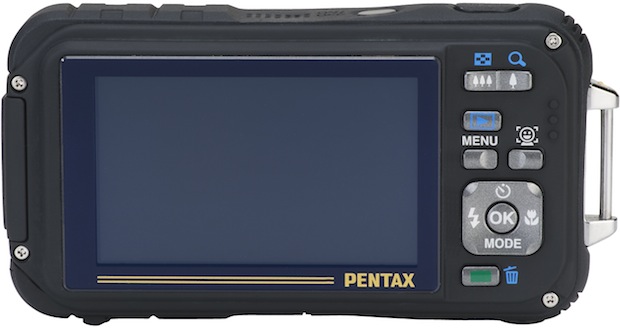 Pentax Optio W90 Waterproof Digital Camera - Back