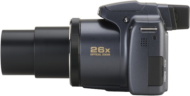 Pentax X90 Megazoom Digital Camera - side