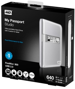 WD My Passport Studio Portable Hard Drive Box