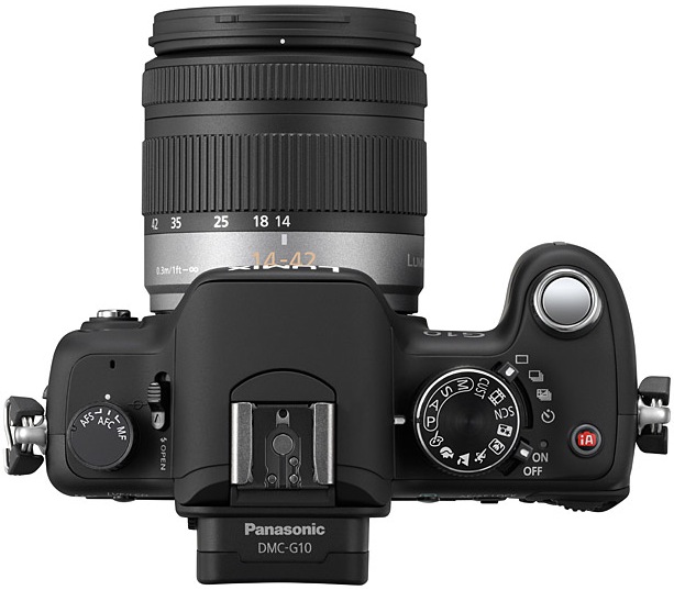 Panasonic DMC-G10 Micro Four Thirds Digital Camera - top
