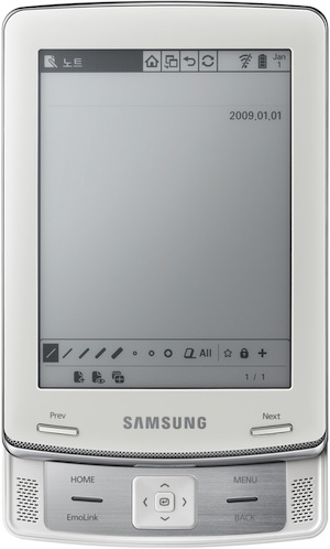 Samsung E6 eReader - front