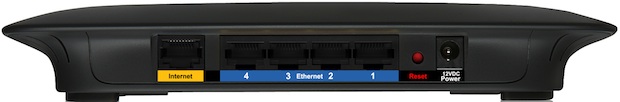 Linksys E1000 Wireless-N Router - Back