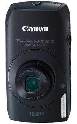 Canon PowerShot SD4000 IS Digital Camera - Black