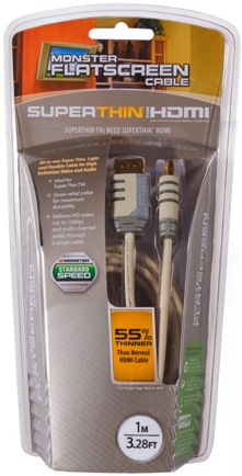 Monster FlatScreen SuperThin HDMI Cables in Packaging