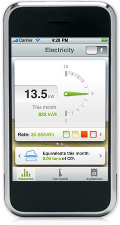 GE Nucleus Home Energy Monitor and Management System Controlled from iPhone
