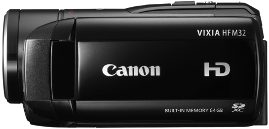 Canon VIXIA HF M32 Dual Flash Memory Camcorder - Side