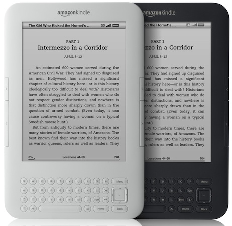 Amazon Kindle Graphite and White