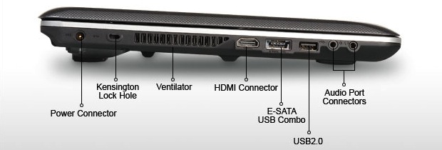 MSI P600 Notebook - Side