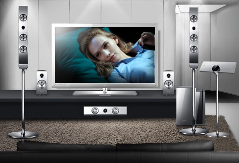 Samsung HT-C9950W 7.1 Blu-ray 3D Home Theater System in room