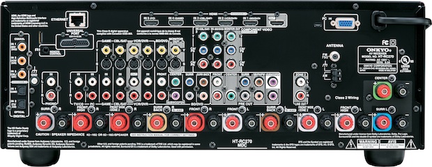 Onkyo HT-RC270 THX-Select 2Plus Home Theater Receiver - rear