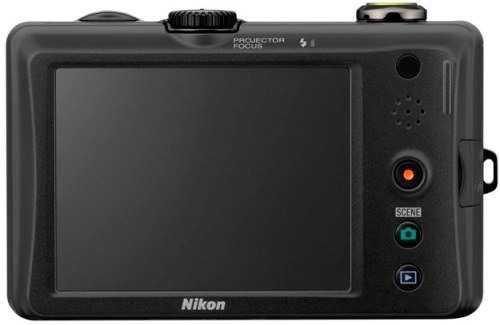Nikon CoolPix S1100pj Digital Camera with Projector - Green - Back