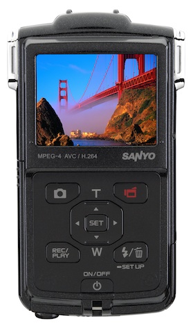 Sanyo VPC-PD2BK Dual Camera - Back