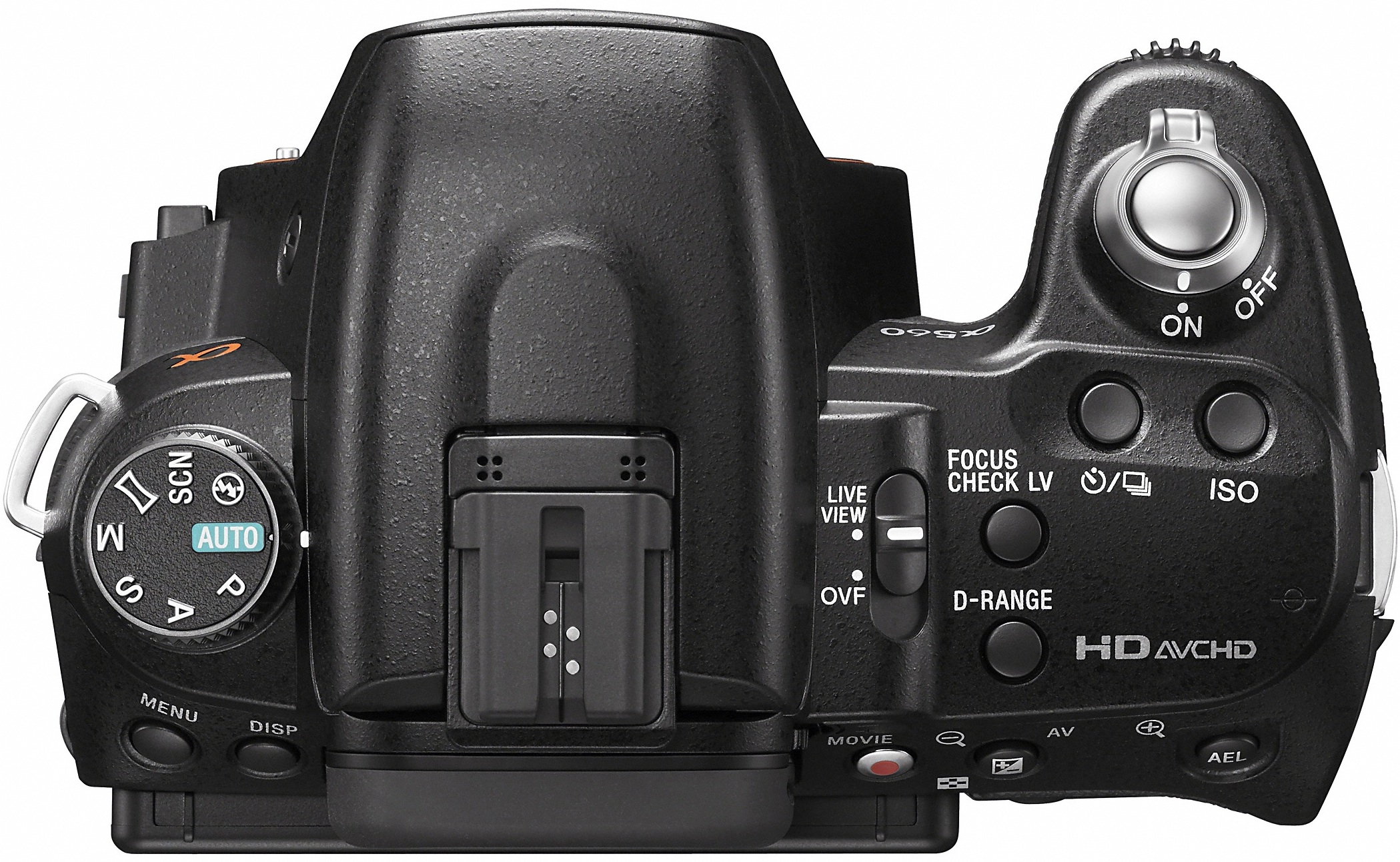 Sony DSLR-A560 Alpha Digital Camera - Top