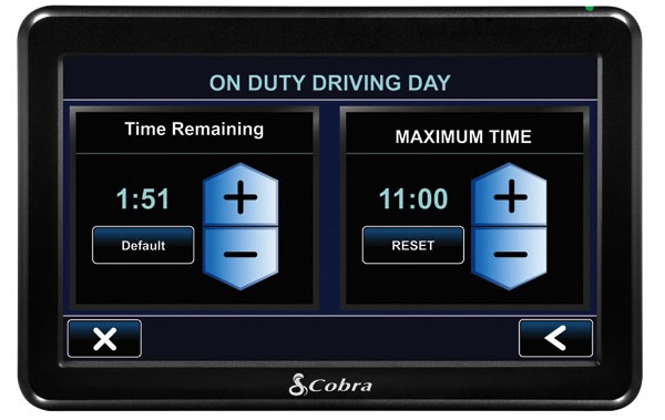 Cobra 7750 Platinum 7-inch Navigation System for Professional Drivers - Log