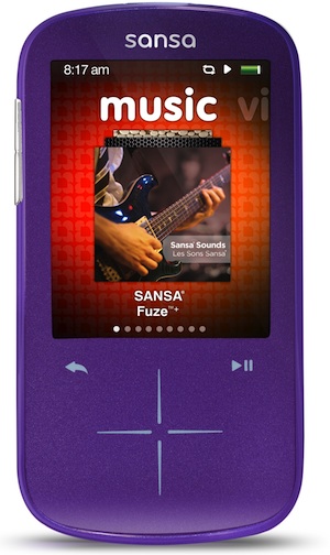 SanDisk Sansa Fuze+ Portable MP3 Player - Purple