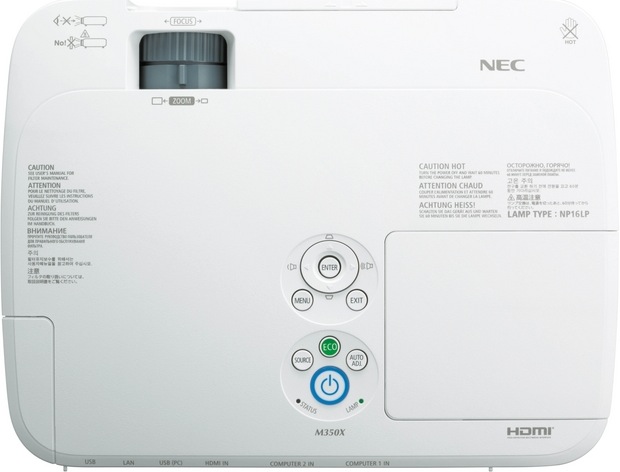 NEC M260X Portable LCD Projector - Top