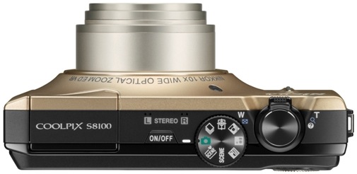 Nikon CoolPix S8100 Digital Camera - Top