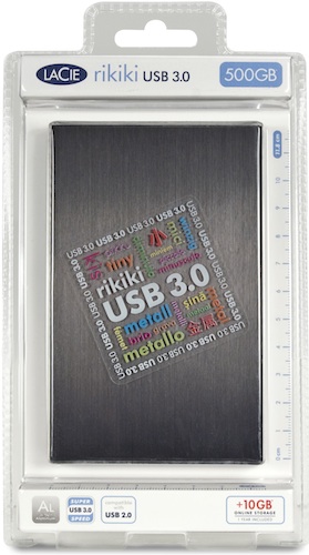 LaCie Rikiki USB 3.0 500GB Mobile Hard Drive - Packaging
