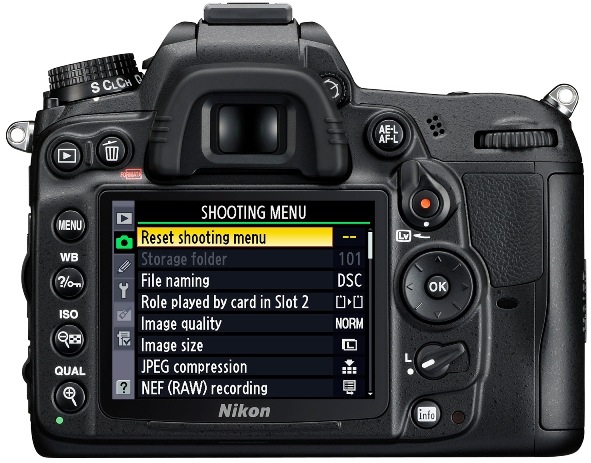 Nikon D7000 SLR Digital Camera - Back