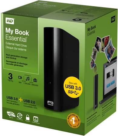 WD My Book Essential USB 3.0 3TB External Hard Drive