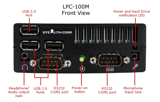 Stealth Computer LPC-100M Mobile Ultra Mini PC - Front