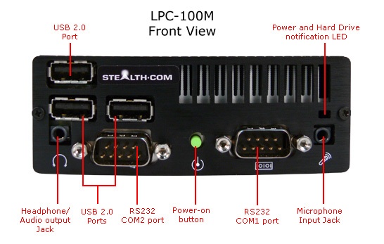 Stealth Computer LPC-100M Mobile Ultra Mini PC - Front