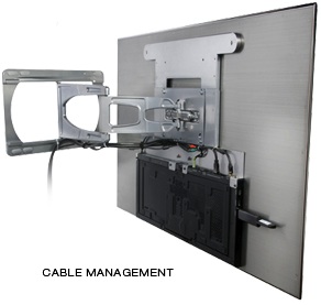 Peerless SUAC9000 Ultra Slim Articulating Wall Mount cable management 