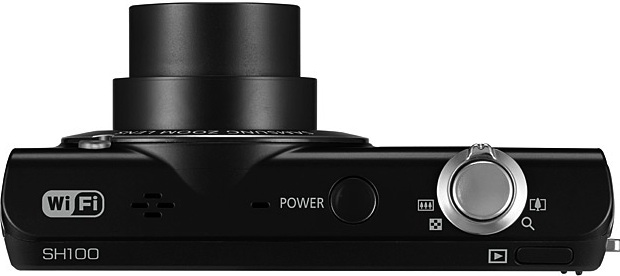 Samsung SH100 Wi-Fi Digital Camera - Top