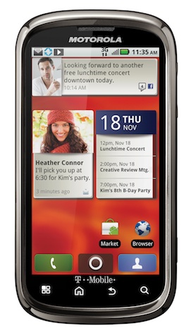 Motorola CLIQ 2 Smartphone - Front