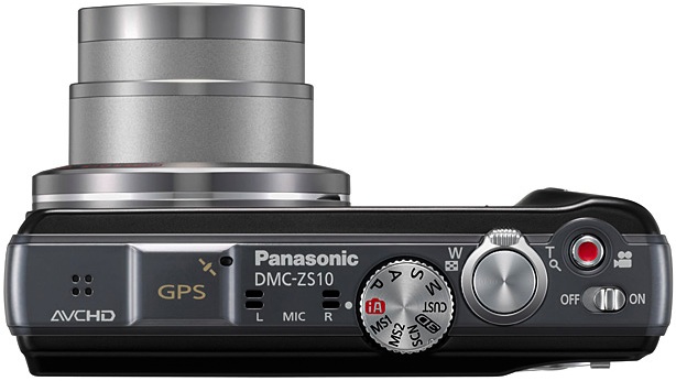 Panasonic DMC-ZS10 Lumix Digital Camera - Top